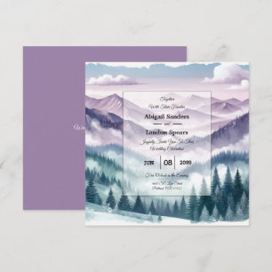 Invitation Frost de lavande dans le Mariage de la Mist alpine