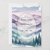 Invitation Frost de lavande dans le Mariage de la Mist alpine (Devant)