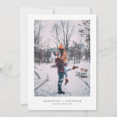 Invitation FROST Mountain Ski Cabine Snowy Winter Wedding (Dos)