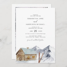 FROST Mountain Ski Cabine Snowy Winter Wedding