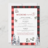 Invitation FROST Red Flannel & Fizz Winter Bachelorette (Dos)