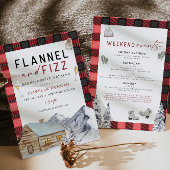 Invitation FROST Red Flannel & Fizz Winter Bachelorette Invit