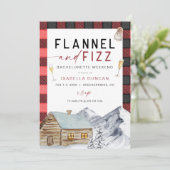 Invitation FROST Red Flannel & Fizz Winter Bachelorette Invit (Debout devant)