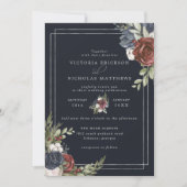 Invitation Frosted Florals | Mariage botanique d'hiver (Devant)
