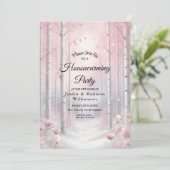 Invitation Frosted Petals in a Winter Woodland Housewarming (Debout devant)