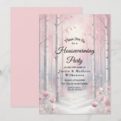 Invitation Frosted Petals in a Winter Woodland Housewarming (Devant / Derrière)