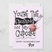Invitation Frosting on My Cupcake Valentine Card (Devant)