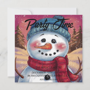 Invitation Frosty le bonhomme de neige