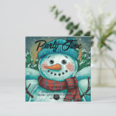 Invitation Frosty le bonhomme de neige (Debout devant)