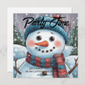 Invitation Frosty le bonhomme de neige (Devant / Derrière)