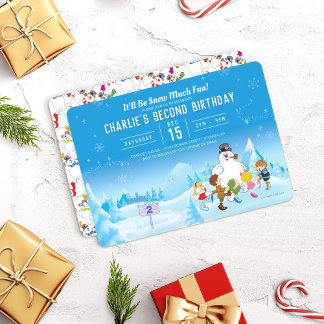 Invitation Frosty Snowman™ hiver Anniversaire