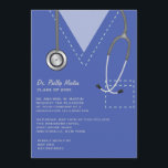 Invitation Frotte l'invitation Médicale bleue d'obtention du<br><div class="desc">Ce bleu frottent la conception est parfait pour n'importe quel diplômé dans le domaine médical. Le frottement comporte piquer détaillé sur l'encolure et la poche et un stéthoscope drapé autour du cou. Disponible dans trois couleurs. Il est facile customiser l'invitation avec vos mots, police, couleur de police et choix de...</div>