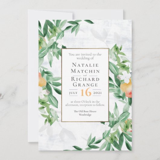 Invitation Fruit abondant du verger d'été (Devant)