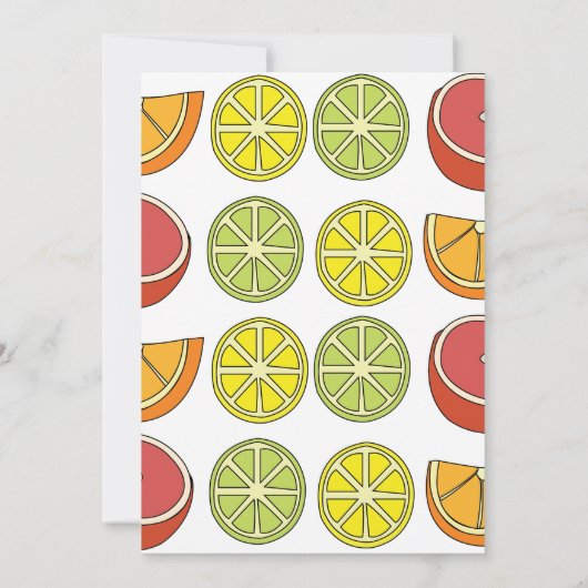 Invitation Fruit aux agrumes (Dos)
