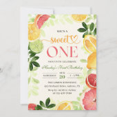 Invitation Fruit aux agrumes 1er anniversaire (Devant)