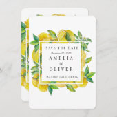 Invitation Fruit aux agrumes | Mariage élégant Enregistrer la (Devant / Derrière)