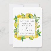 Invitation Fruit aux agrumes | Mariage élégant Enregistrer la (Devant)