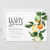 Invitation Fruit aux agrumes | Watercolor Baby Brunch (Devant)