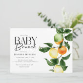 Invitation Fruit aux agrumes | Watercolor Baby Brunch (Debout devant)