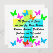 INVITATION FRUIT CHRÉTIEN DE L'ESPRIT (Devant / Derrière)