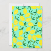 Invitation Fruit citron mignon Enfants 1ère fête d'anniversai (Dos)