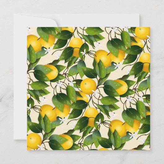 Invitation Fruit Citrus citron (Dos)