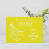 Invitation Fruit de banane jaune Pique-nique d'été (Debout devant)