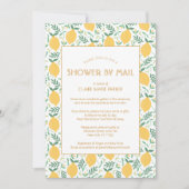 Invitation Fruit de citron jaune Baby shower par courrier (Devant)