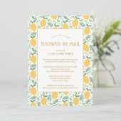 Invitation Fruit de citron jaune Baby shower par courrier (Debout devant)
