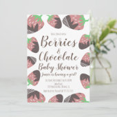 Invitation Fruit de fraise au chocolat Baby shower Invit (Debout devant)