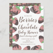 Invitation Fruit de fraise au chocolat Baby shower Invit (Devant / Derrière)
