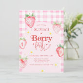 Invitation Fruit de fraise mignonne Fruit de marguerite Berry (Debout devant)