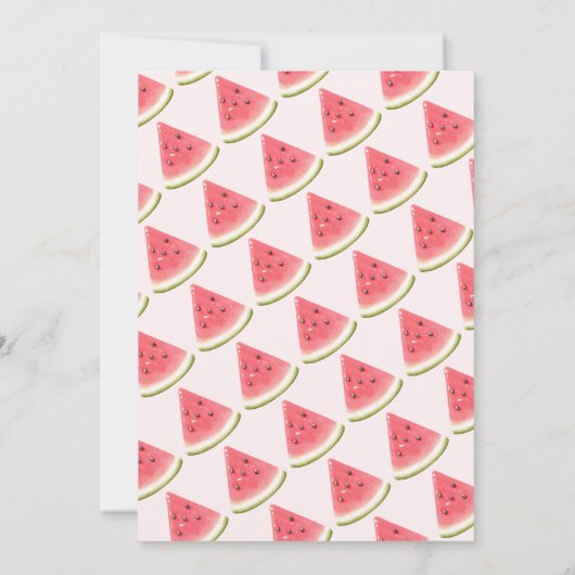 Invitation Fruit de pastèque douce fille (Dos)