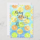 Invitation Fruit d'été d'agrumes congelés rustiques (Devant)