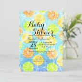 Invitation Fruit d'été d'agrumes congelés rustiques (Debout devant)