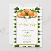 Invitation Fruit d'orange fête d'été (Devant)