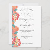 Invitation Fruit et Motif d'aquarelle de corail d'été (Devant)