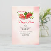 Invitation Fruit fraise Cocktail Party (Debout devant)