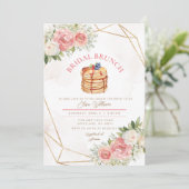 Invitation Fruit Pancake Rose Florales Fête des mariées Brunc (Debout devant)