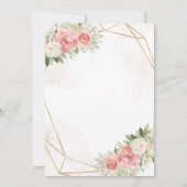 Invitation Fruit Pancake Rose Florales Fête des mariées Brunc (Dos)