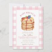 Invitation Fruit rose Baby shower de Crêpe Brunch (Devant)