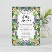 Invitation Fruit tropical| Baby shower d'été verdoyant (Debout devant)