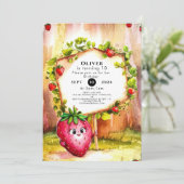 Invitation Fruit Whimsical Boho Fruit Anniversaire (Debout devant)