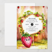 Invitation Fruit Whimsical Boho Fruit Anniversaire (Devant / Derrière)