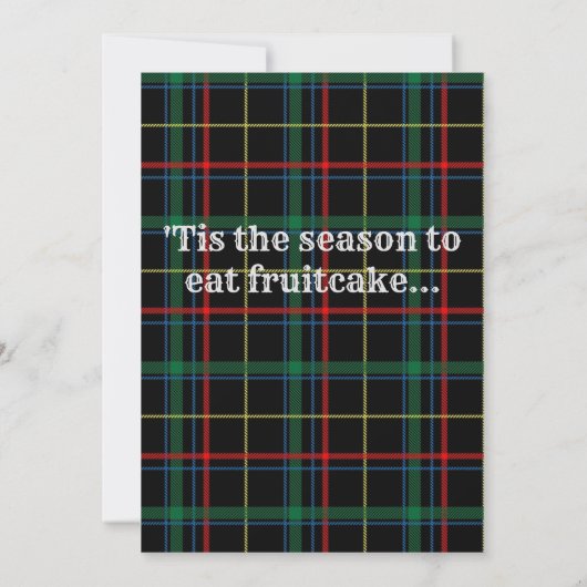 Invitation Fruitcake Plaid (Dos)