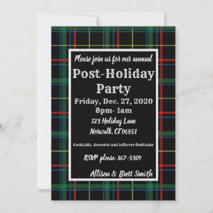 Invitation Fruitcake Plaid