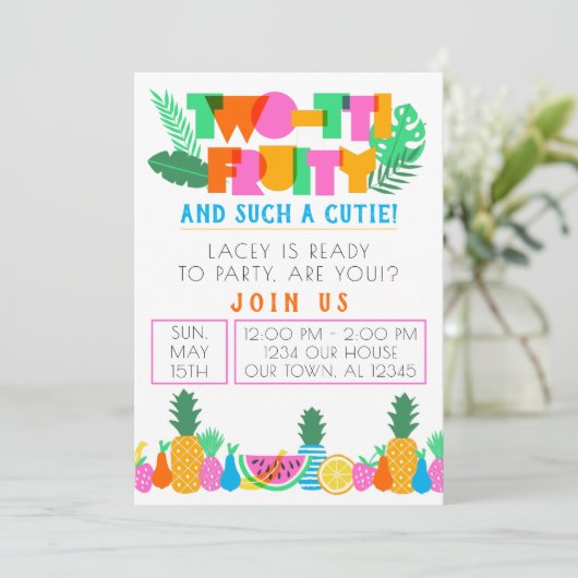 Invitation Fruité TWO-TTI & Telle Cutie! (Debout devant)