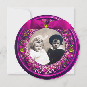 INVITATION FRUITS À LA RENAISSANCE FLORENTINE RUBAN ROSE MONO