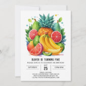 Invitation Fruits Apple modernes et modifiables Anniversaire (Devant)