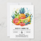 Invitation Fruits Boho Juicy Editable Anniversaire (Devant)